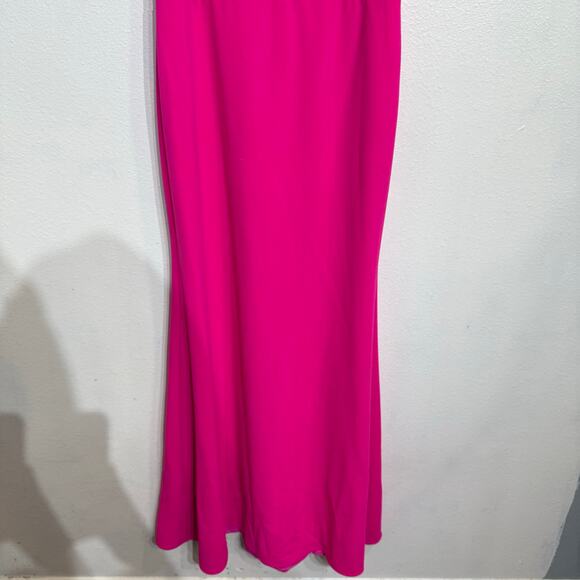 Aqua Barbie Pink Plunge Neck Maxi Gown Sz 8 NWT - Picture 4 of 11